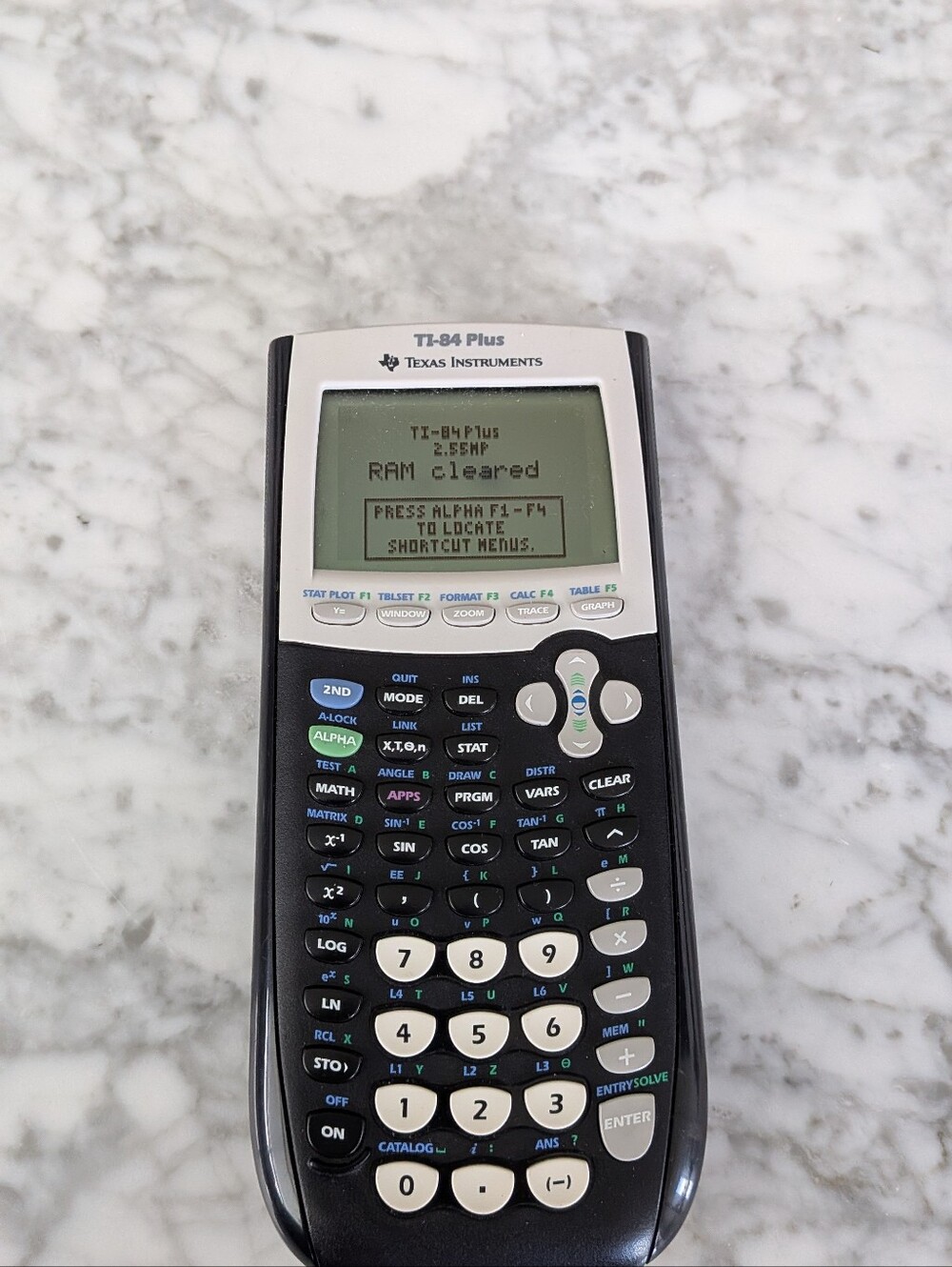 Texas Instruments TI-84 Plus Graphing Calculator Black No Cover Tested